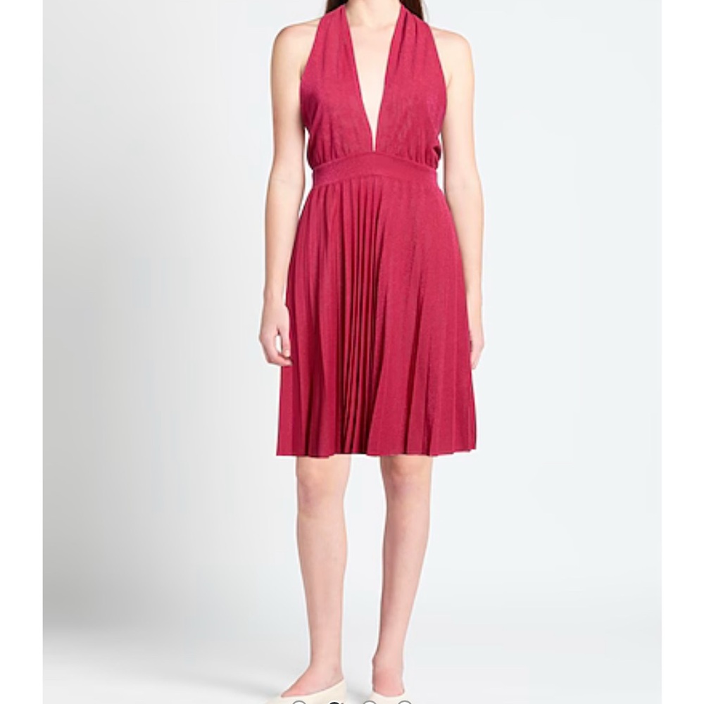 Kaos Jean Pink Cotton Polyamide Midi Dress Size 6 - Picture 8 of 9